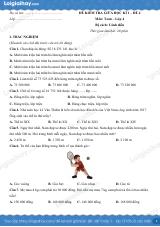 Đề kiểm tra giữa học kì 1 Toán 4 Cánh diều - Đề số 4